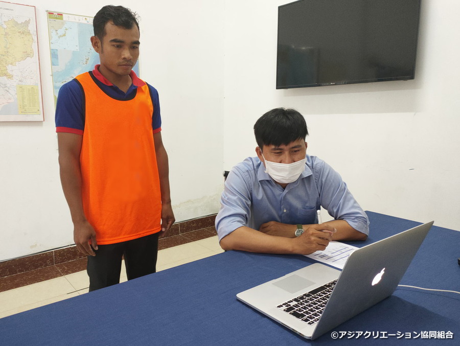 神奈川県の防水職種の企業様がカンボジア人技能実習生の面接の写真