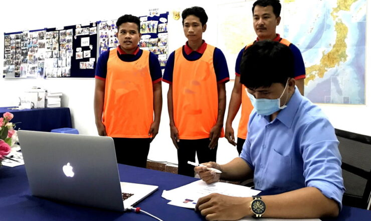 千葉県の型枠職種企業様が カンボジア人技能実習生の面接を実施した写真
