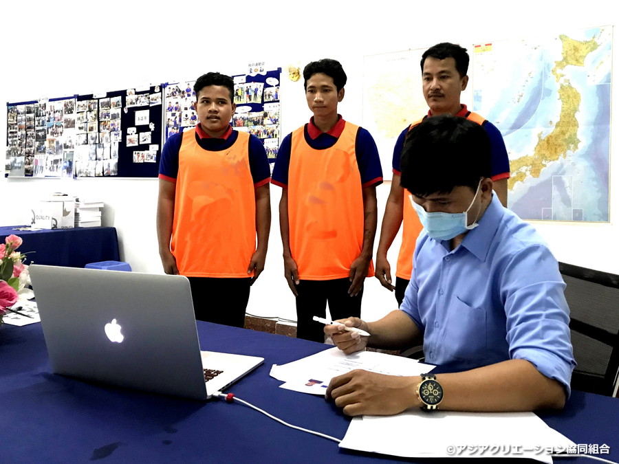 千葉県の型枠職種企業様が カンボジア人技能実習生の面接を実施した写真