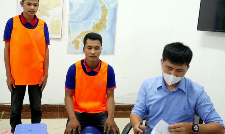 愛知県の左官職種企業様が カンボジア人技能実習生の面接の写真