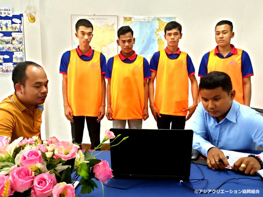 埼玉県のシーリング防水職種企業様が カンボジア人技能実習生の面接の写真