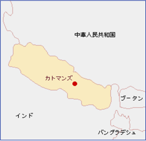 ネパール連邦民主共和国の地図